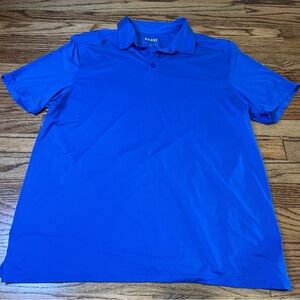 Rhone Polo Mens Sz L Blue Short Sleeve Performance Golf Shirt  Everyday Preppy